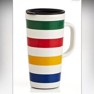 New HBC Stripes Ceramic Travel Mug